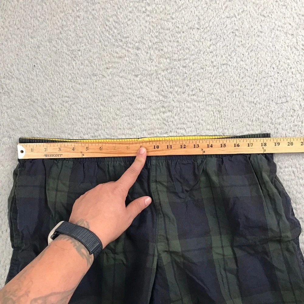 Polo Sport Ralph Lauren Swim‎ Trunks Mens L Plaid Black Watch Mesh Lined Short